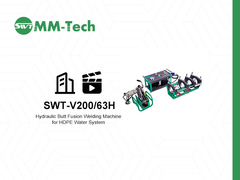 Μηχανή συγκόλλησης υδραυλικής έλξης 200 mm για οπτική επίδειξη λειτουργίας συστήματος ύδρευσης HDPE