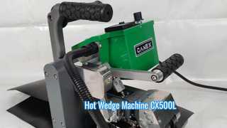 Χρήση μηχανής Hot Wedge στη συγκόλληση γεωμεμβρανών Lanfill.