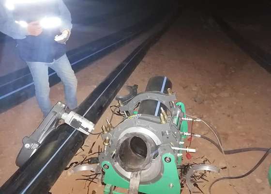 Hdpe 50mm - 160mm μηχανή συγκόλλησης τήξης άκρης σωλήνων χαμηλού θορύβου