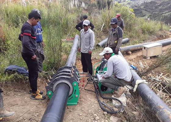 Hdpe 630mm μηχανή συγκόλλησης τήξης άκρης σωλήνων με την επίδειξη θερμοκρασίας