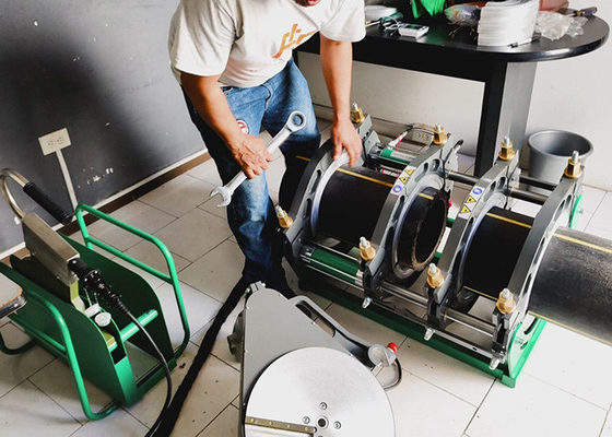 Hdpe PP υδραυλική μηχανή συγκόλλησης τήξης άκρης σωλήνων 5,25 KW