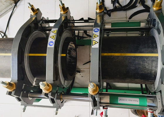 Υδραυλική μηχανή συγκόλλησης τήξης άκρης σωλήνων Polyfusion 6.25kw
