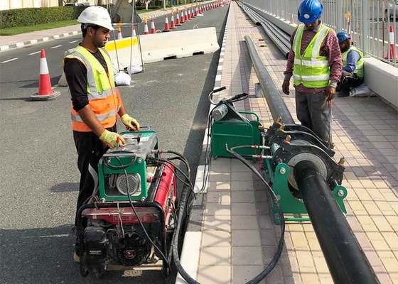 Συγκολλητική μηχανή σωλήνων HDPE 200-450mm με αντίσταση, εγκεκριμένη σύμφωνα με το πρότυπο συγκόλλησης DVS 2207