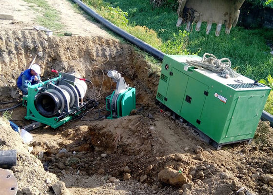 Αυτόματη HDPE PE PPR μηχανή συγκόλλησης τήξης άκρης σωλήνων για 90mm - 250mm