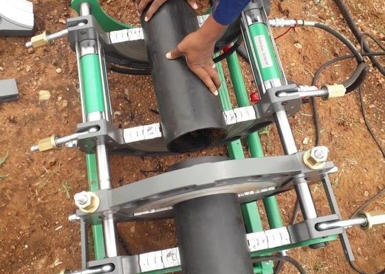 Καυτό λειωμένο μέταλλο 160mm χειρωνακτική Hdpe μηχανή συγκόλλησης σωλήνων