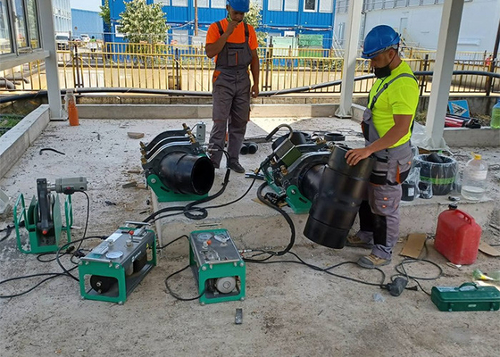 Hdpe υδραυλική μηχανή συγκόλλησης τήξης άκρης για 280mm