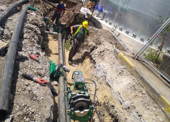 Hdpe υδραυλική μηχανή συγκόλλησης τήξης άκρης για 280mm