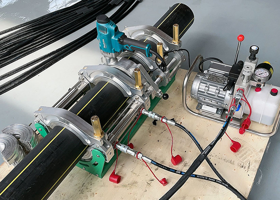 Hdpe 50mm - 160mm μηχανή συγκόλλησης τήξης άκρης σωλήνων χαμηλού θορύβου