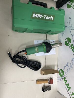 Πυροβόλο θερμού αέρα 1600W με ρυθμιζόμενη θερμοκρασία 20-620°C και μέγιστο όγκο αέρα 180L/min για συγκόλληση πλαστικού PVC