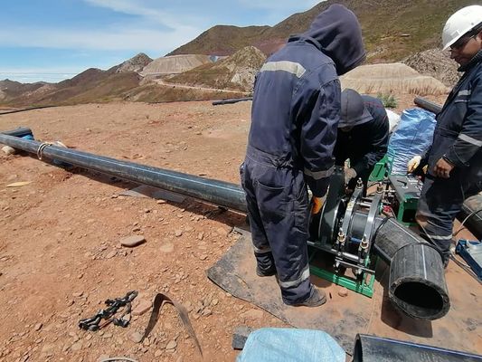 Μεγάλη μηχανή συγκόλλησης τήξης άκρης pe 3.41cbm σωλήνων μεγέθους πλαστική
